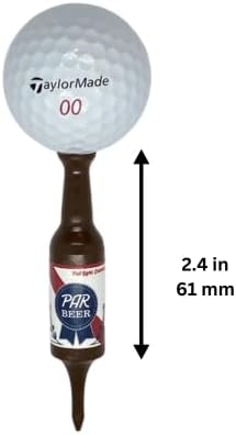 Beer Bottle Golf Tees, Virtually Unbreakable and Recyclable Plastic Golf Tee 6 Pack, Golf Gift for Men, Bachelor Party Novelty Gift, for Golfers,3-1/4" Tall