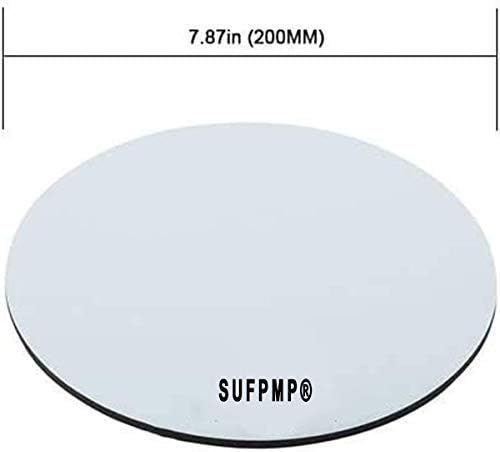Mouse Pad Black White Polka Dot, Round Mousepad, Non-Slip Rubber Base Mouse Mat for Laptop and Computer