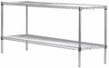 Omega Shelving Storage | 2 Tier Starter Shelving Unit 24" Deep x 54" Wide x 14" High - 800 lb Weight Capacity per Shelf, Adjustable Wire Shelving, Tool-Free Assembly |Chrome Shelving
