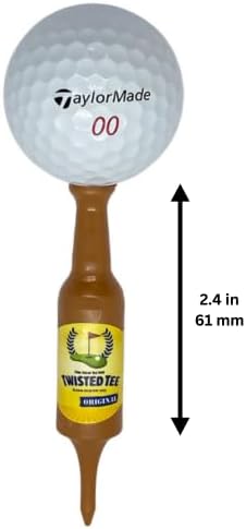Beer Bottle Golf Tees, Virtually Unbreakable and Recyclable Plastic Golf Tee 6 Pack, Golf Gift for Men, Bachelor Party Novelty Gift, for Golfers,3-1/4" Tall