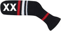 Scott Edward 1/7/10 Pcs Knitted Golf Club Head Covers for Irons Wedge Cuteness and Basically Socks Shape Washable Golf Club Head Protector on Red/Blue Warning Style