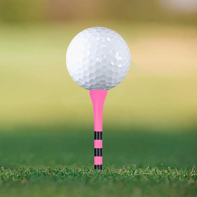 Wooden Golf Tees 3-1/4", 2-3/4", 2-1/8", 1-1/2" Available, 100 Count (Natural Color, White, Black, Blue, Red, Green, Yellow, Pink, Orange)