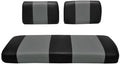 Seat Cover Replacement for Yamaha G-16/G-22 Golf Cart - Front Bench Seat - Premium Marine Vinyl - 5 Panel Stitching - Staple On Installation - Two-Tone Golf Cart Seat Covers (Black & Charcoal)