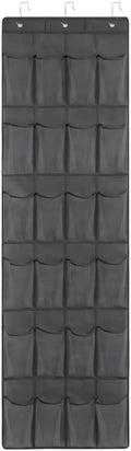 MiOYOOW Over the Door Shoe Organizer, Large Hanging Shoe Organizers Hanger Storage Holder with 24 Mesh Pockets & Hooks for Narrow Closet, Bedroom, Bathroom Shoes, Accessories