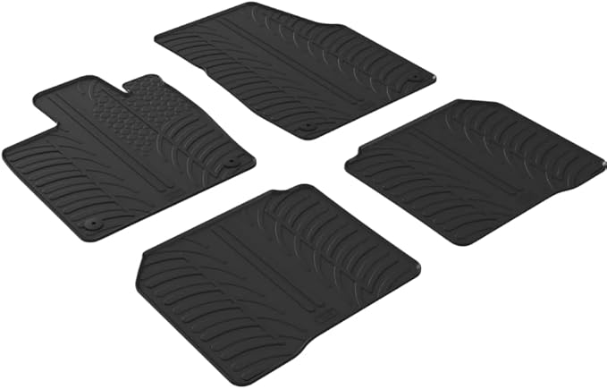 Gledring USA Custom Fit All-Weather Rubber Floor Mats Intended for Volkswagen ID.7 Electric SUV 2024, No Trimming Required, Tailored Custom Fit, Protects from Rain, Mud, & Snow.