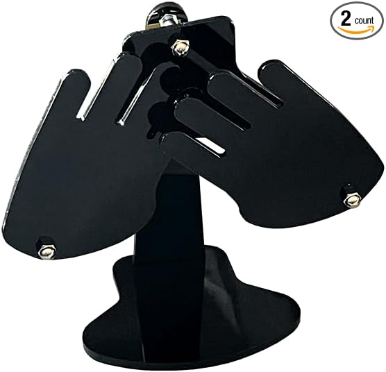 Collectible Glove Display - Mount or Desk Stand Adjustable Hands Floating Ideal for Football Receiver & Lineman, Baseball, Soccer Gloves