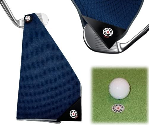Magnetic 6-in-1 Multi Tool Golf Towel - Magnetic Towel - Ball Marker - Silicone Brush - Groove Cleaner - Bottle Opener - Bag Clip - Microfiber Waffle Design - Men's and Women's Golf - Golf Gifts
