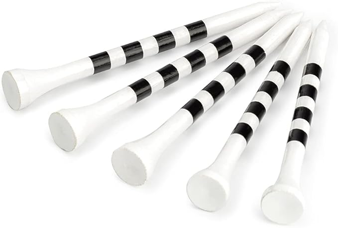 MAZEL Natural Wood/Bamboo Golf Tees 2 3/4 Inch & 3 1/4 Inch,Pack 50 or 120,Reduce Friction & Side Spin,More Stable Golf Tees
