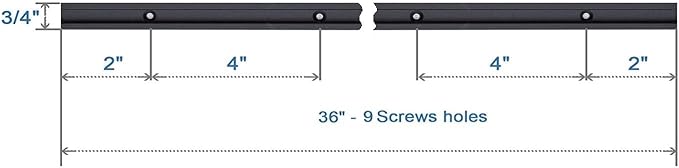 [JINTECH] Golf Club Holder, Wall Display, Wall Hanger, Rack, Mount, Organizer, Hold 17 Clubs on 36" Aluminum Rack (Half-Half Mix)