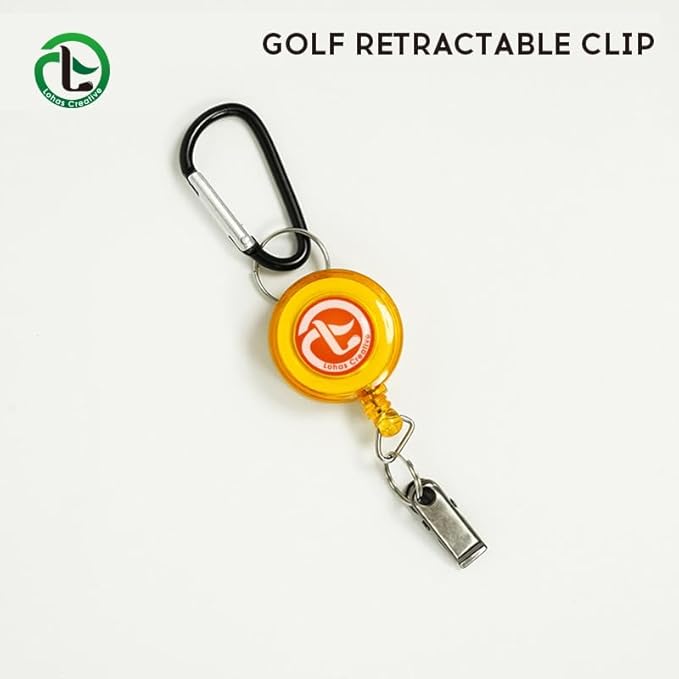 Golf Badge Reel Holder Retractable Cord Badge Holder Golf Gloves Clip Heavy Duty Telescopic Rope for Climbing,4pcs