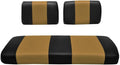 Seat Cover Replacement for Yamaha G-2/G-9 Golf Cart - Front Bench Seat - Premium Marine Vinyl -5 Panel Stitching - Staple On Installation - Two-Tone Golf Cart Seat Covers (Black & Tan)