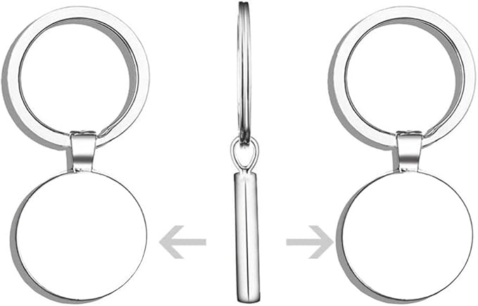Lady Golf Ball Stainless Steel Keychain with Ring