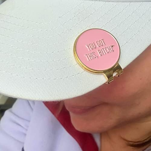 Birdie Girl Women's Golf Ball Marker Hat Clip, Magnetic Golf Ball Marker, Golf Bag Accessories
