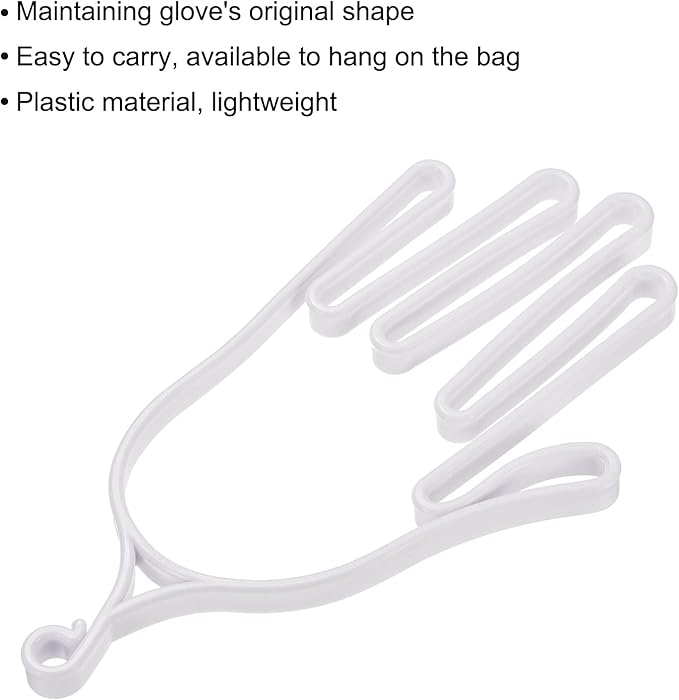 PATIKIL Golf Gloves Stretcher, 4 Pack Plastic Keeper Support Rack Holder Dryer Hanger Frame for Sports Gloves Maintenance, White