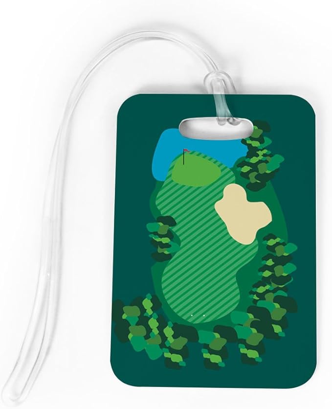 ChalkTalkSPORTS Golf Luggage & Bag Tag | Golf Course | No Personalization on Back | Medium