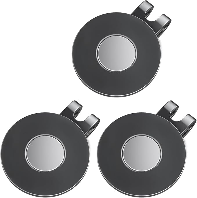 GreenHaven Golf Hat Clips Magnetic Golf Ball Marker Holders for Golf Hats Caps Pants Gloves Bags Visors Belts Nickel-Plated Alloy Clips for Metal Golf Ball Markers (Ball Marker Not Included)