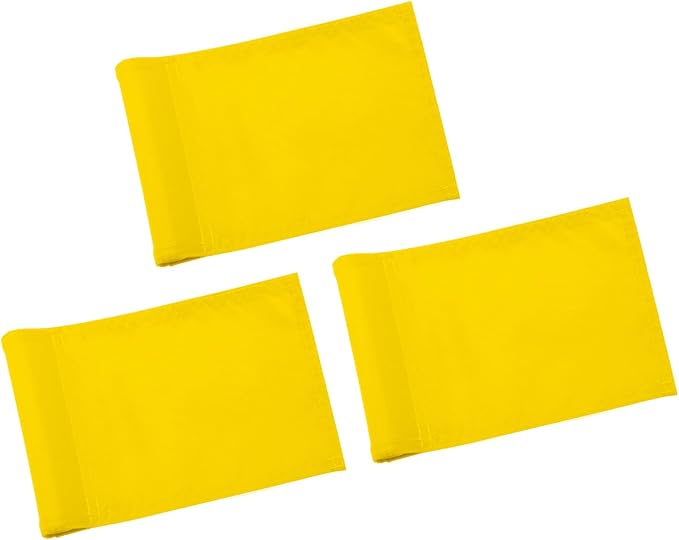 KINGTOP Solid Golf Flag All 8x6 Inch - 420D Nylon, Tube Inserted - Mini Putting Green Flags for Backyard Practice
