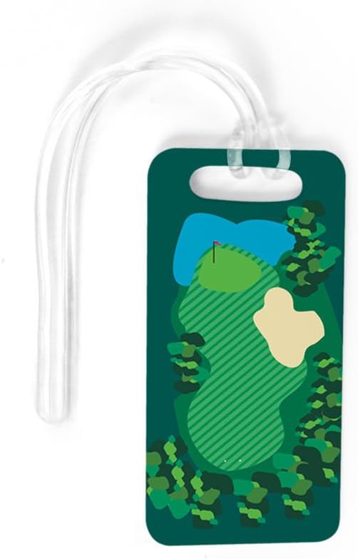 ChalkTalkSPORTS Golf Luggage & Bag Tag | Golf Course | Custom Info on Back | Small