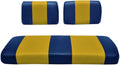 Seat Cover Replacement for Yamaha G-16/G-22 Golf Cart - Front Bench Seat - Premium Marine Vinyl - 5 Panel Stitching - Staple On Installation - Two-Tone Golf Cart Seat Covers (Blue & Gold)