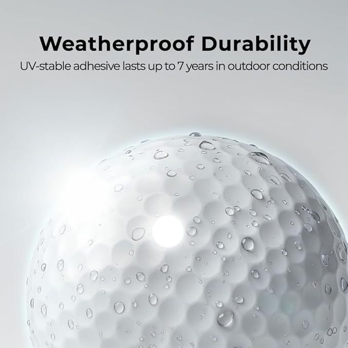 Golf Club & Golf Ball, White Reflective Dot Stickers, 3M Weatherproof Decals for Enhanced High Speed Camera Detection and Simulators, 1/4 Inch Size, Pack of 546