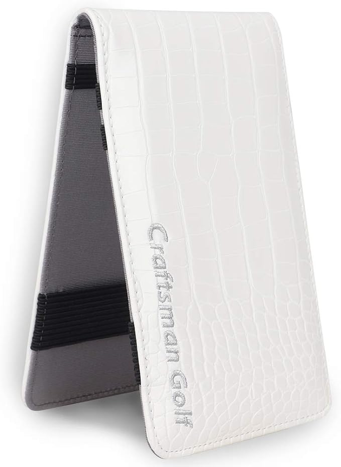 Craftsman Golf Crocodile Pattern Golf Scorecard Holder and Yardage Book Cover Case Protector Also Accept Custom Order with Your Name Stitched Customization Version
