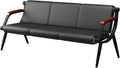 wonline Waiting Room Bench, Office Furniture Reception Chairs with Arms, Leather Chairs is Suitable for Clinic,Airport,Hospital,Barber,Salon,Bank-(Blank,3 Seat)