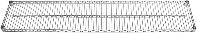 Shelving Inc.12" d x 60" w Chrome Wire Shelving with 1 Tier Shelf, Weight Capacity 800lbs Per Shelf