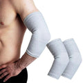 Wonder Care Bamboo Elbow Support Compression Sleeve for Tennis, Golf Elbow, Joint Pain Relief, White, Pack of 2 (Small)