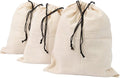 Shoe Bags for Travel Packing - Drawstring Sneaker Travel Bags - Cotton Cloth Shoe Dust Bags for Storage & Luggage - Washable Dust Cover Bags for Boots and Dress Shoes (3 Medium: 19"x15")