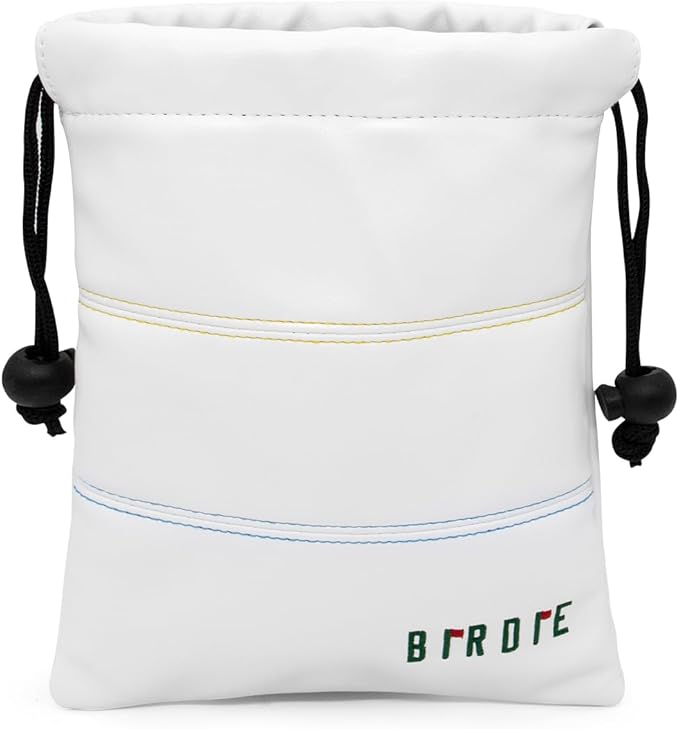 Golf Valuables Pouch, Leather Golf Tee Pouch with Drawstring Closure Golf Ball Tee Handbag Portable Golf Accessories
