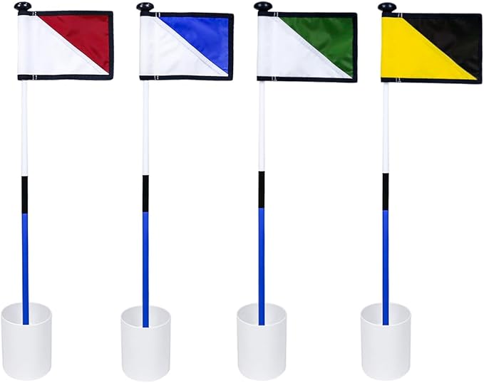 Golf Flagstick 3ft,Golf Flag Hole Cup Set Double-Sided Putting Green Flags for Backyard Putting Green Driving Range Practice Two-Section Design Portable