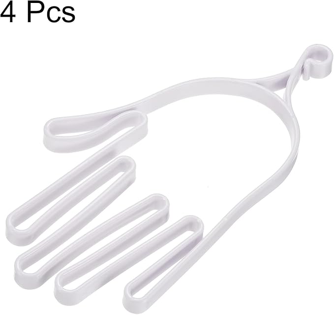 PATIKIL Golf Gloves Stretcher, 4 Pack Plastic Keeper Support Rack Holder Dryer Hanger Frame for Sports Gloves Maintenance, White