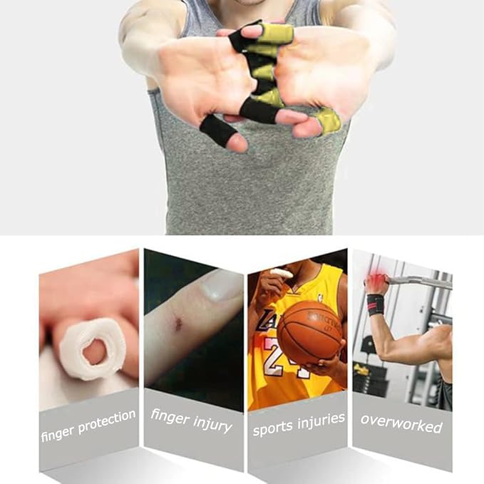 20 Pcs Finger Splints, Finger Sleeves Protectors Finger Brace Sport Finger Compression Sleeve Support Elastic Thumb Sleeves for Relieving Pain Arthritis Trigger Finger(Black+Skin Tone)