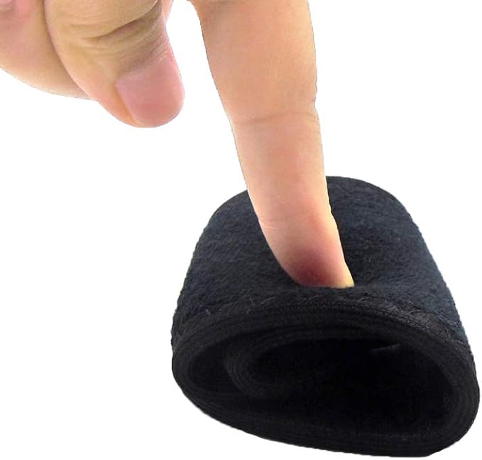 Happystep Cotton Terry Cloth Insoles, Barefoot Shoe Inserts, Sweat Absorption, Odor Control, Moisture-Wicking, Washable and Reusable, Zero Drop Shoe Insoles, 2 Pairs of Black (Men Size 9)
