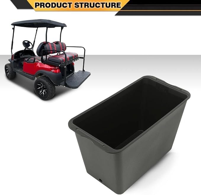 Storage Cooler & Storage Box Insert Compatible with all GTW MACH3 Rear Seat Kits,Except Club Car Ds Models,Black