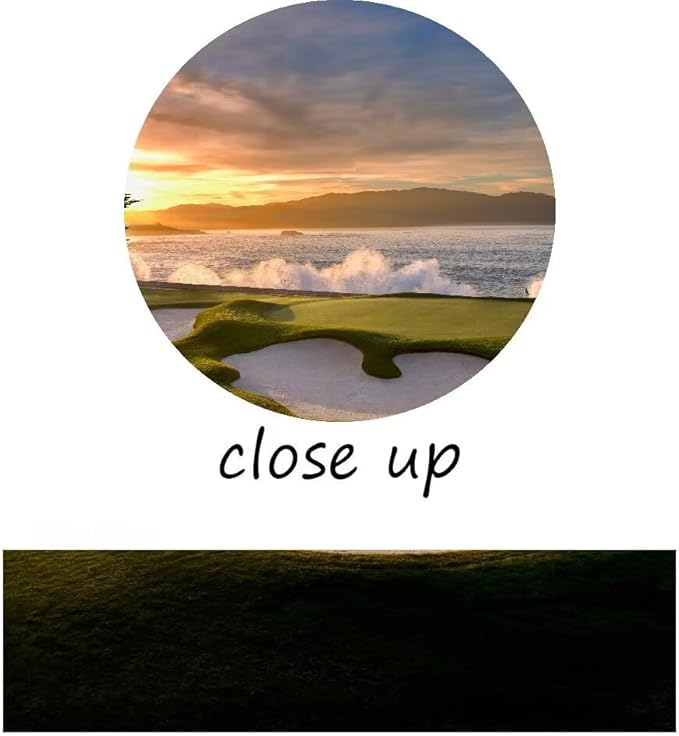 chenchenArt Pebble Beach Golf Course Wall Art Pictures Golf Course Poster Canvas Prints Golf Artwork Wall Decor for Living Room Bedroom Bathroom Home Decorations Framed Ready to Hang(18''H x 24''W)