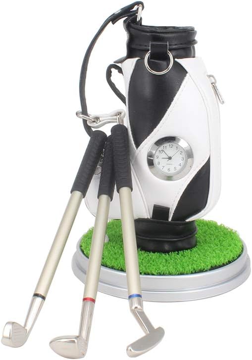 Golf Gift Golf Pens Holder, Golf Bag Holder with 3 Pieces Aluminum Pen Golf Bag Pencil Holder for Men