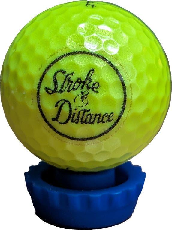 Stroke & Distance Spill Proof Screen Print Bottle Cap - Golf Tee Combo Variety Pack - Par 3 Height - Insert Any Tee - Training Aid