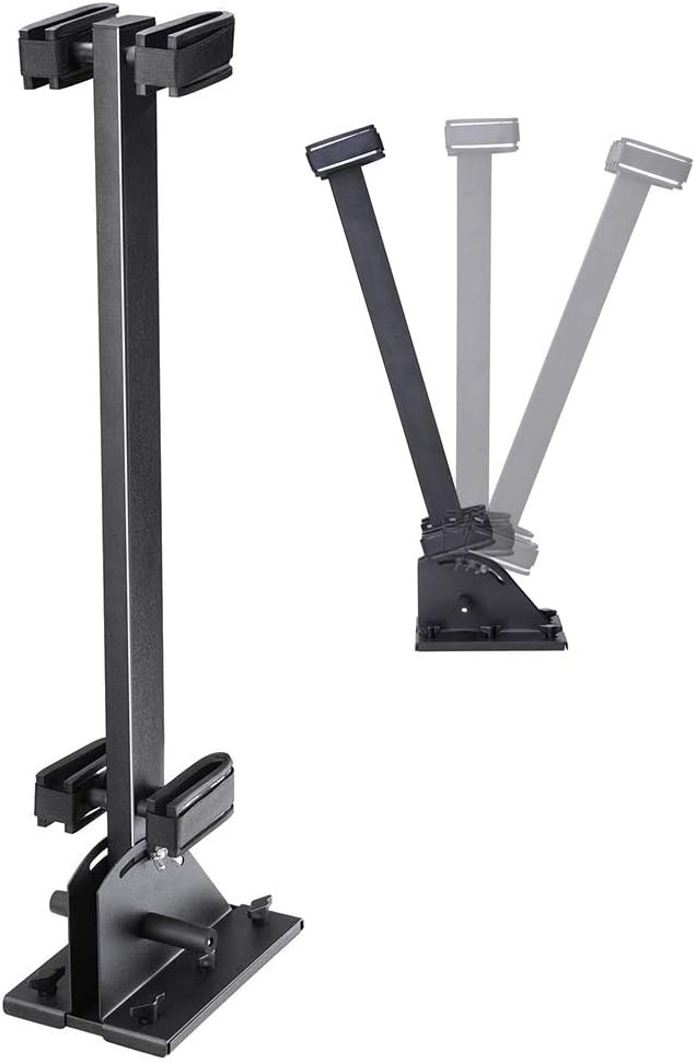 Universal Golf Cart & UTV Adjustable Stand Up Gun Rack, Vertical Two Gun Holder