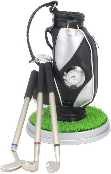 Golf Gift Golf Pens Holder, Golf Bag Holder with 3 Pieces Aluminum Pen Golf Bag Pencil Holder for Men