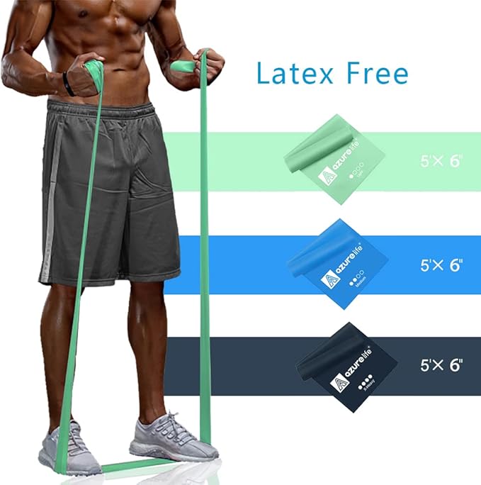 Resistance Bands,Professional Long Non-Latex Elastic Stretch Bands,Exercise Bands for Physical Therapy, Yoga, Pilates, Rehab, at-Home or The Gym Workouts, Strength Training