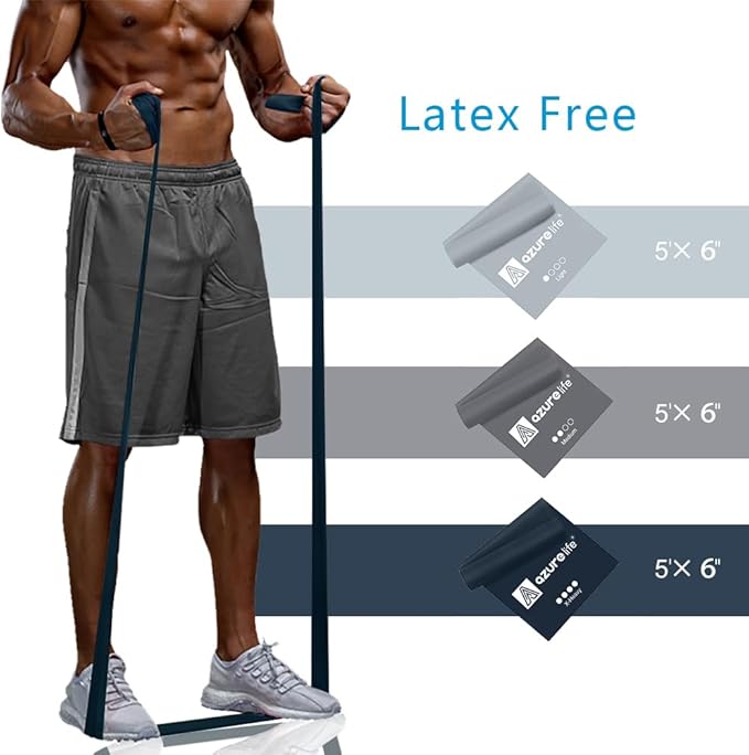 Resistance Bands,Professional Long Non-Latex Elastic Stretch Bands,Exercise Bands for Physical Therapy, Yoga, Pilates, Rehab, at-Home or The Gym Workouts, Strength Training