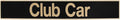 Drive-up Name Plate for Club Car DS Emblem Black Gold for Golf Cart-18" X 2.24"