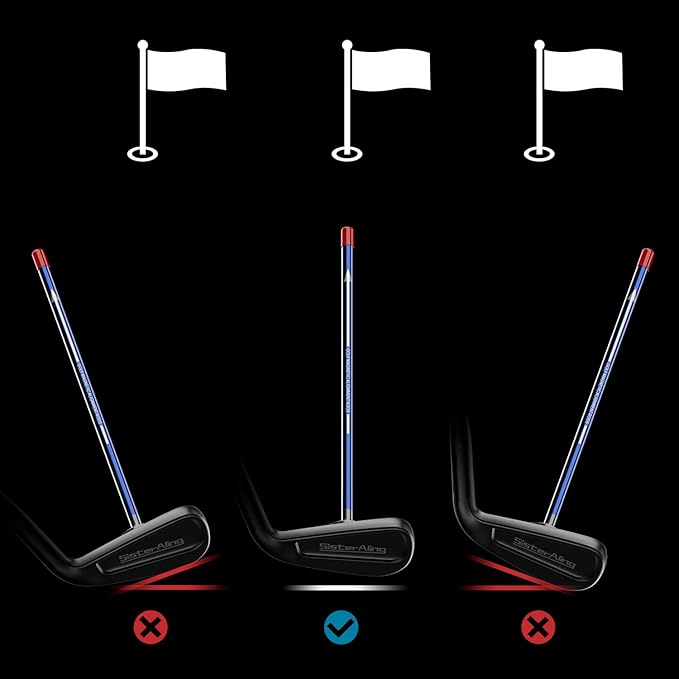 Golf Magnetic Alignment Rods,Golf Club Alignment Sticks,Magnetic Swing Training Aid Accessories Visualize Calibrate Golf Shots,hit The Target with The Right Golf Swing,Golf Gift