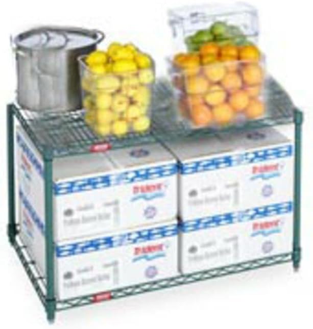 Omega Shelving Storage | 2 Tier Starter Shelving Unit 14" Deep x 48" Wide x 14" High - 800 lb Weight Capacity per Shelf, Adjustable Wire Shelving, Tool-Free Assembly |Freezer Shelving
