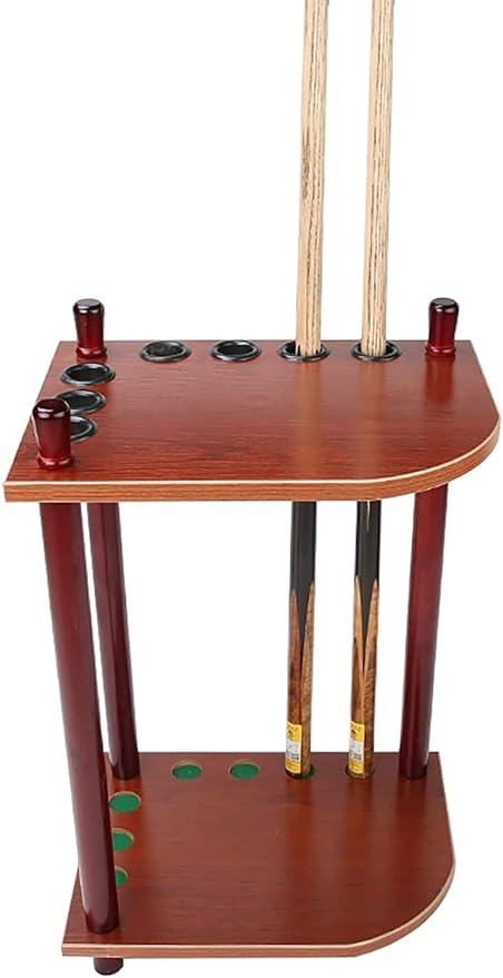 OSCCAR Corner Wooden Golf Club Pool Cue Storage Stand Rack, 7 Holes Small Vintage Putter Display Tool Case, for Indoor/Garage/Home Gym