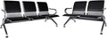 Kinfant Waiting Room Chair Bench - Guest Reception Chairs for Airport Hospital Bank Salon Barber Hall Room Conference (2+3-seat, Black-Mesh+PU)