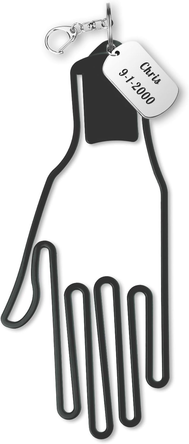 Personalized Custom Golf Gloves Stretcher Support with Engraved Pendant