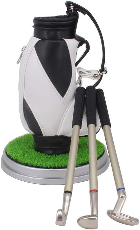 Golf Gift Golf Pens Holder, Golf Bag Holder with 3 Pieces Aluminum Pen Golf Bag Pencil Holder for Men