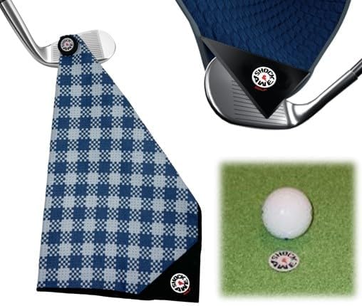 Magnetic 4-in-1 Multi Tool Golf Towel - Magnetic Towel - Silicone Brush - Groove Cleaner - Bag Clip - Microfiber Waffle Design - Men's and Women's Golf - Golf Gifts